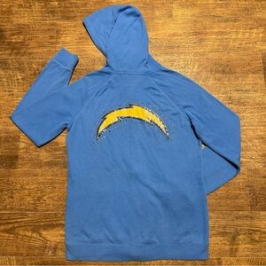 VS PINK NFL BLING LOS ANGELES CHARGERS FULL-ZIP HOODIE